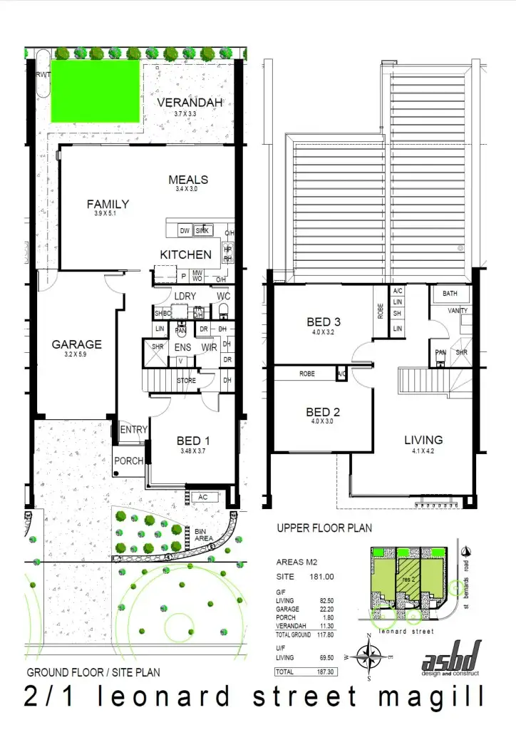 Floorplan of Homely house listing, 1A, 1B & 1C Leonard Street, Magill SA 5072