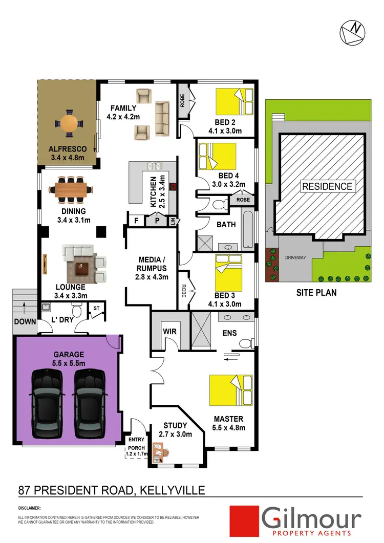 Floorplan of Homely house listing, 87 President Road, Kellyville NSW 2155