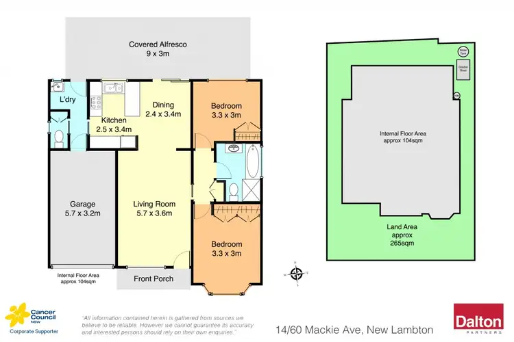 Floorplan of Homely villa listing, 14/60 Mackie Avenue, New Lambton NSW 2305