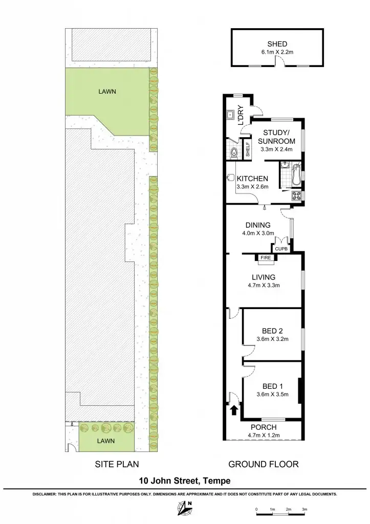 Floorplan of Homely house listing, 10 John Street, Tempe NSW 2044
