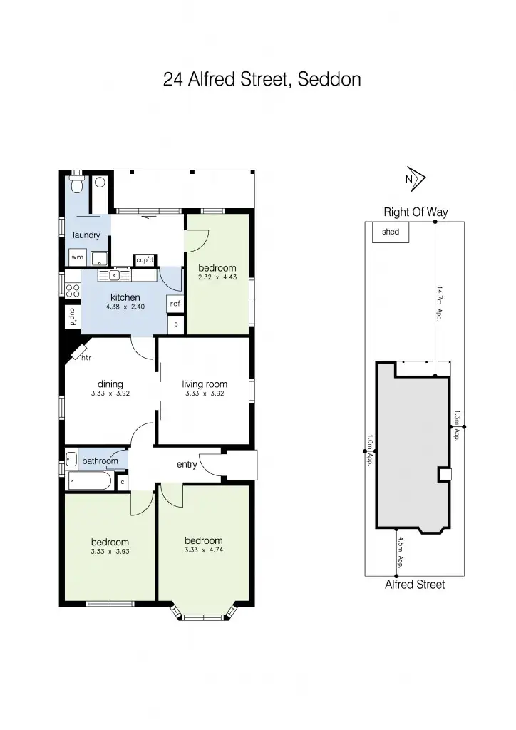 Floorplan of Homely house listing, 24 Alfred Street, Seddon VIC 3011