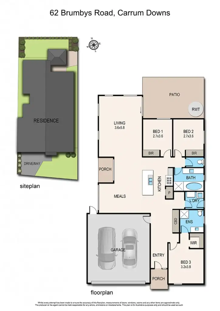 Floorplan of Homely house listing, 62 Brumbys Road, Carrum Downs VIC 3201