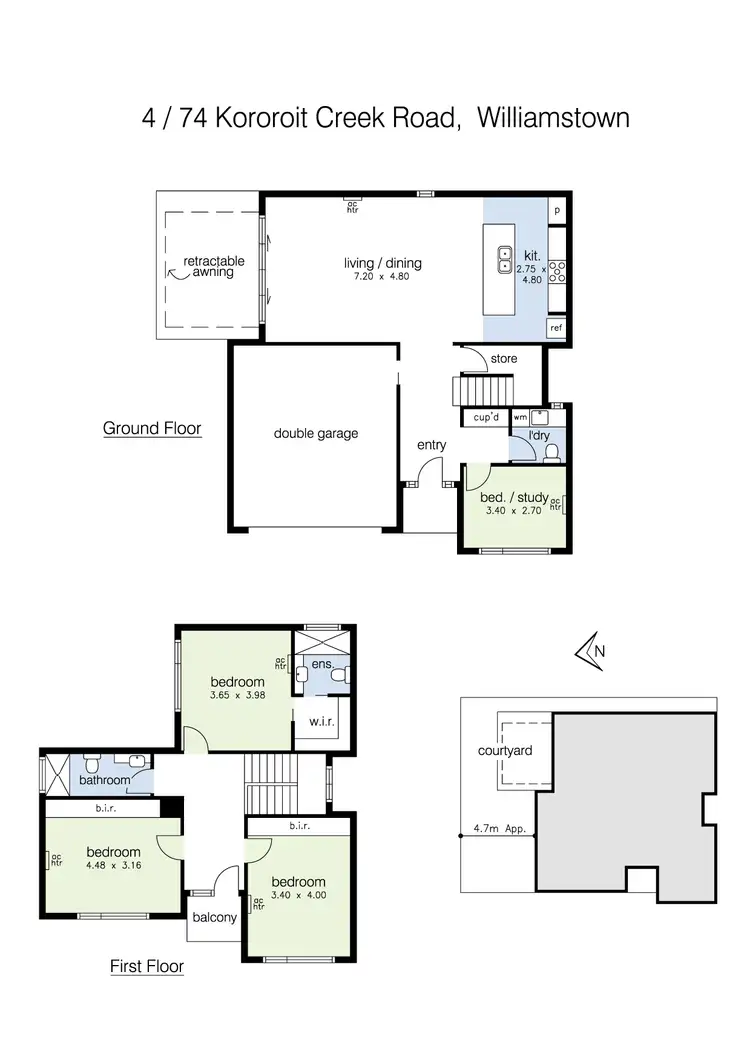 Floorplan of Homely townhouse listing, 4/74 Kororoit Creek Road, Williamstown North VIC 3016