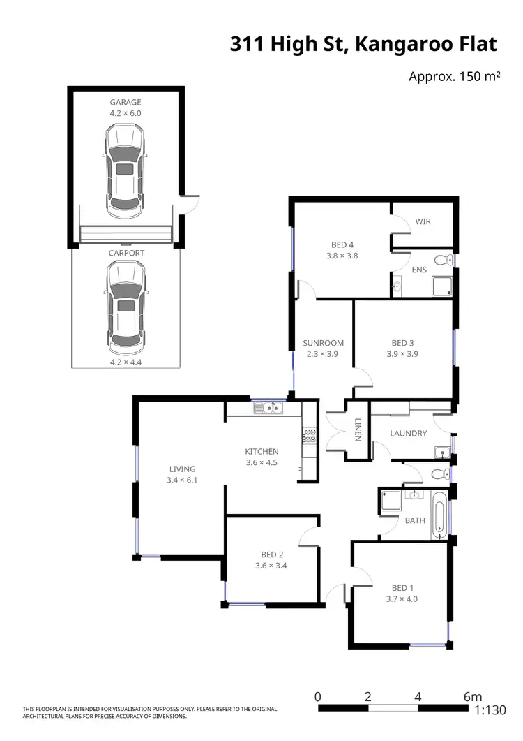 Floorplan of Homely house listing, 311 High Street, Kangaroo Flat VIC 3555