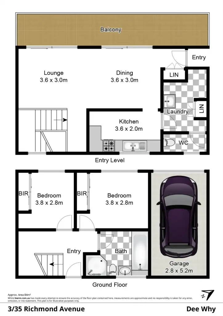 Floorplan of Homely apartment listing, 3/35-39 Richmond Avenue, Dee Why NSW 2099