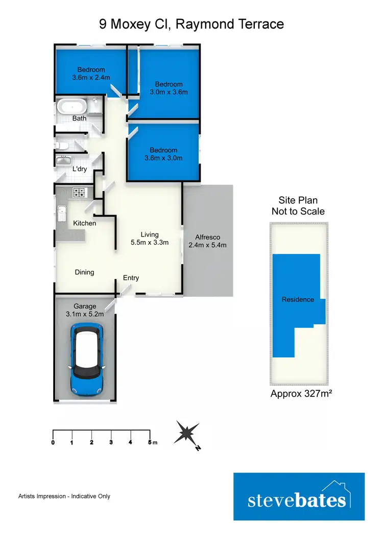 Floorplan of Homely house listing, 9 Moxey Close, Raymond Terrace NSW 2324