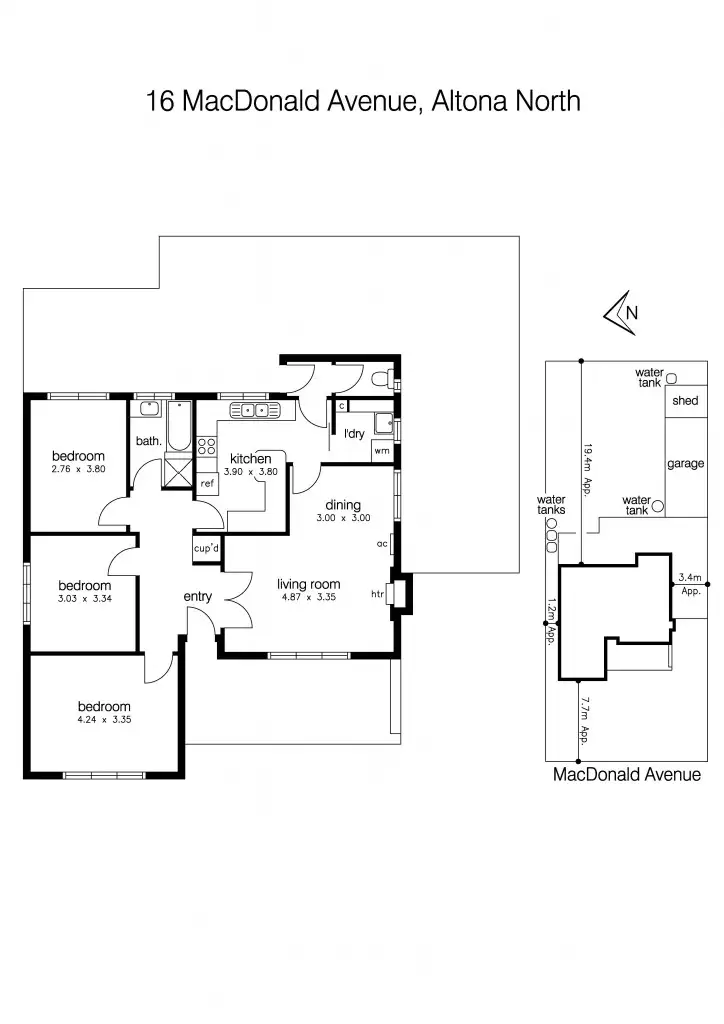 Floorplan of Homely house listing, 16 McDonald Avenue, Altona North VIC 3025