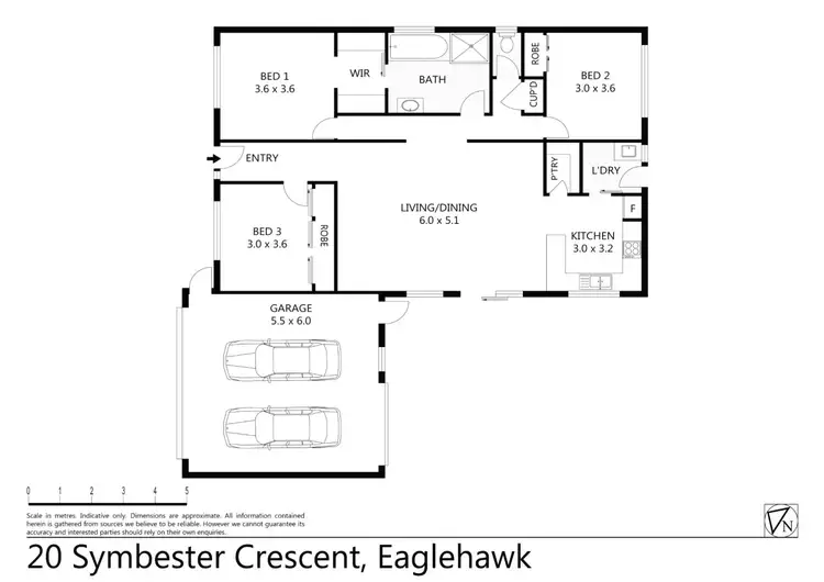 Floorplan of Homely house listing, 20 Symbester Crescent, Eaglehawk VIC 3556