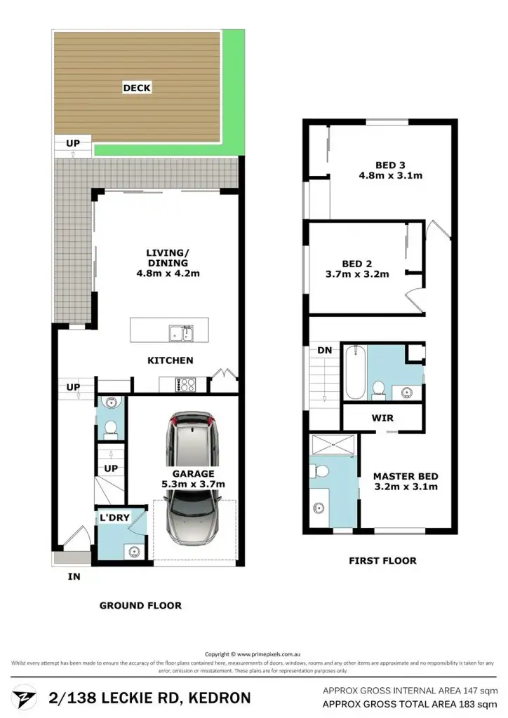 Floorplan of Homely townhouse listing, 2/138 Leckie Road, Kedron QLD 4031