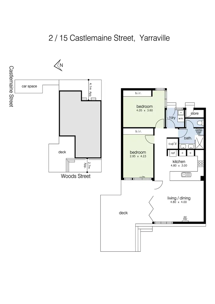 Floorplan of Homely unit listing, 2/51 Castlemaine Street, Yarraville VIC 3013