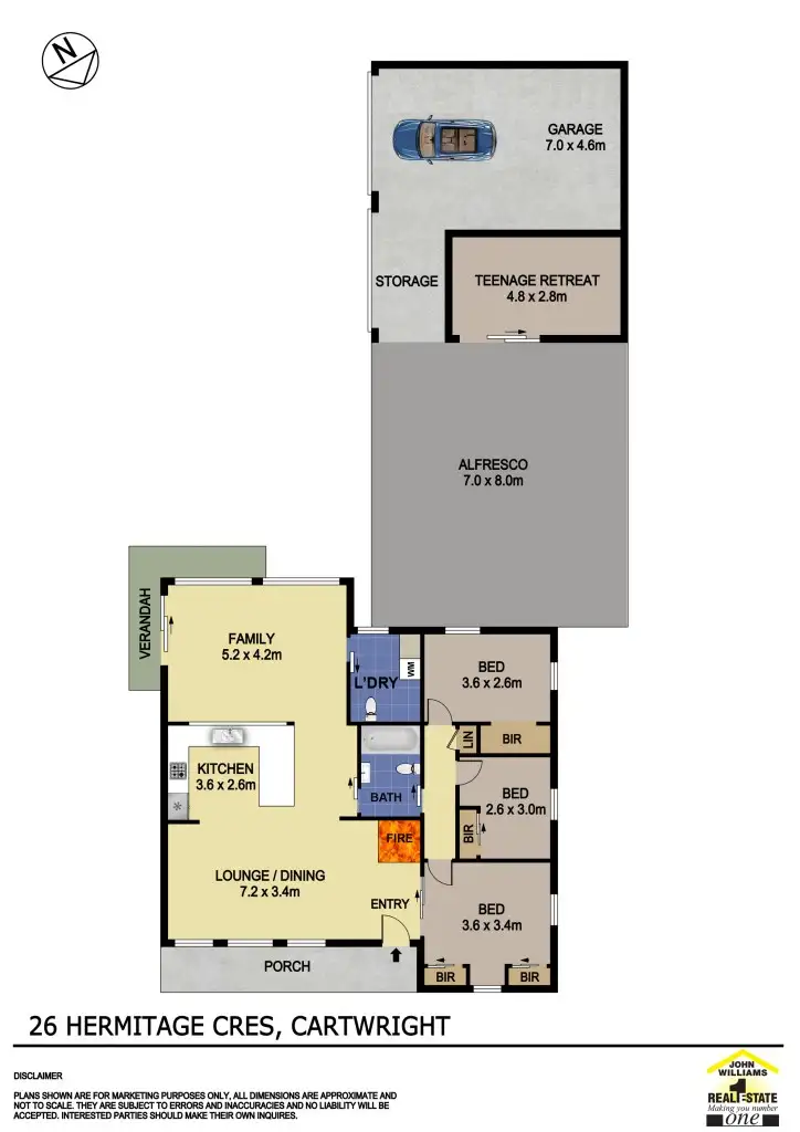 Floorplan of Homely house listing, 26 Hermitage Crescent, Cartwright NSW 2168