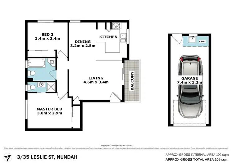 Floorplan of Homely unit listing, 3/35 Leslie Street, Nundah QLD 4012