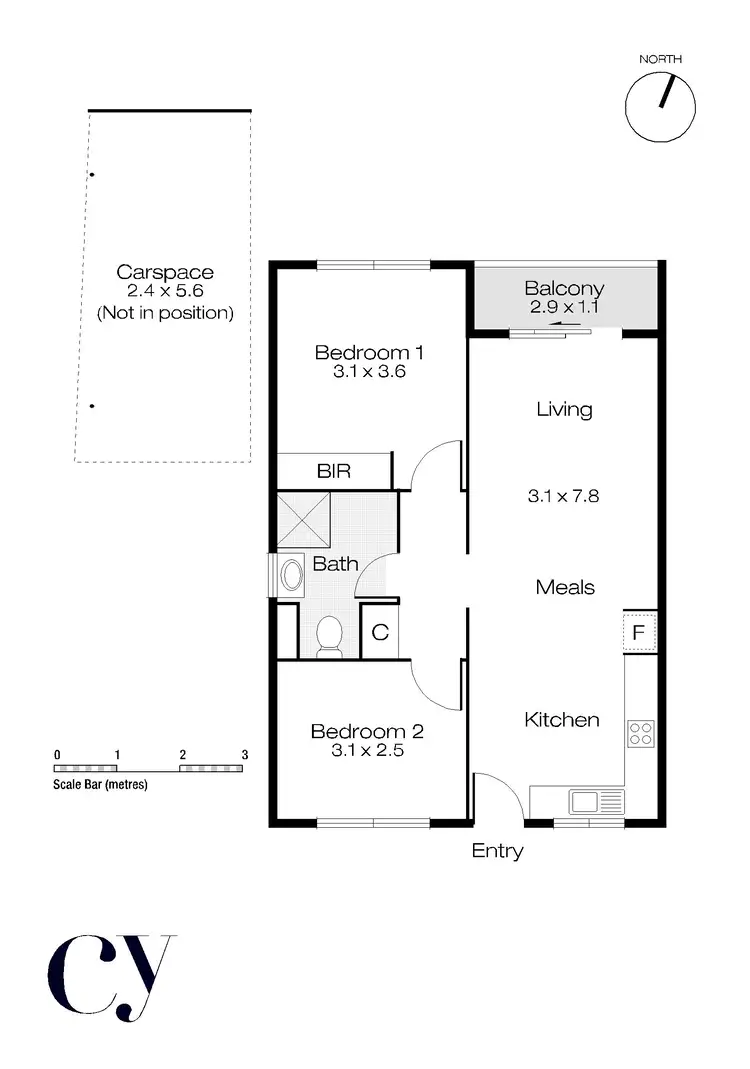 Floorplan of Homely unit listing, 48/34 Davies Road, Claremont WA 6010
