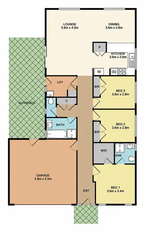 Floorplan of Homely house listing, 8 Plover Way, Whittlesea VIC 3757