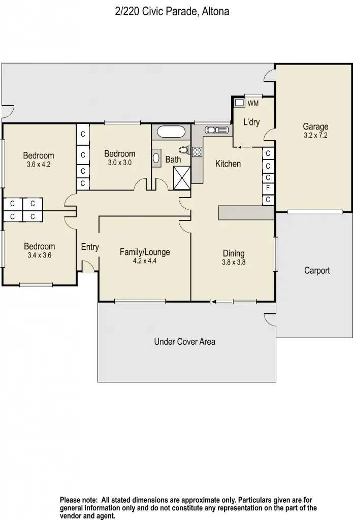 Floorplan of Homely house listing, 2/220 Civic Parade, Altona VIC 3018