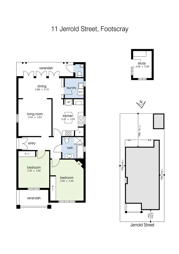 Floorplan of Homely house listing, 11 Jerrold Street, Footscray VIC 3011