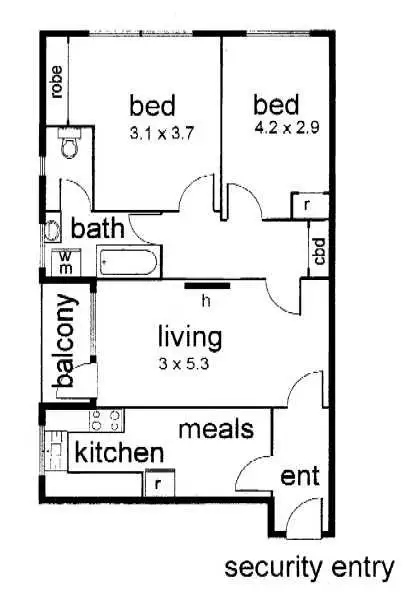 Floorplan of Homely apartment listing, 7/6 Rosstown Road, Carnegie VIC 3163