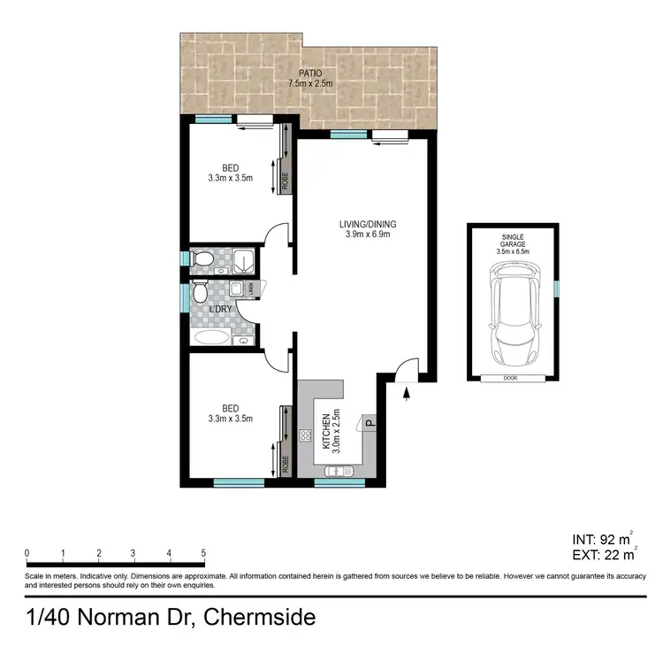 Floorplan of Homely unit listing, 1/40 Norman Drive, Chermside QLD 4032