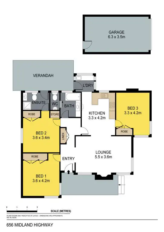 Floorplan of Homely house listing, 656 Midland Highway, Huntly VIC 3551