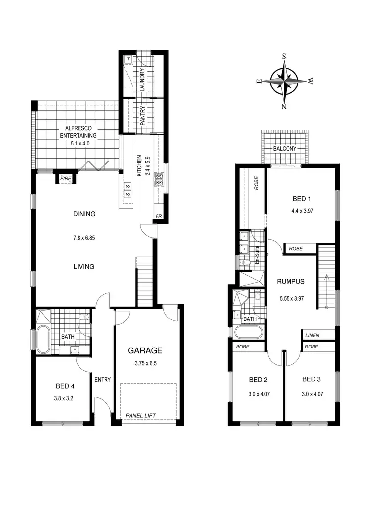 Floorplan of Homely house listing, 7A Rosewood Road, Highbury SA 5089
