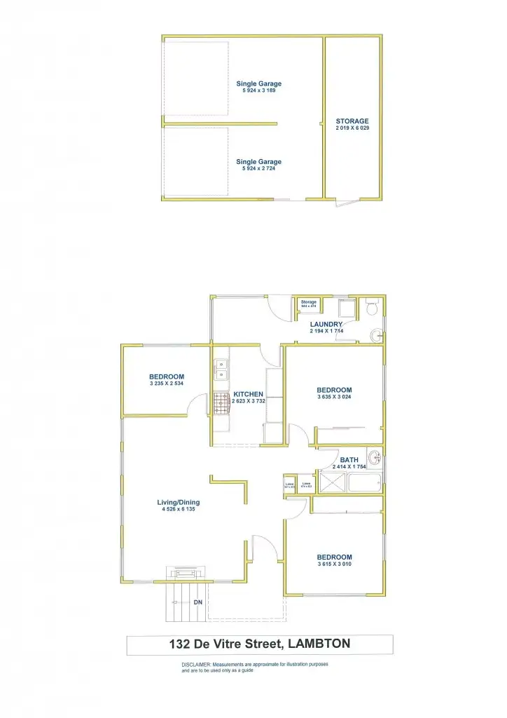Floorplan of Homely house listing, 132 De Vitre Street, Lambton NSW 2299