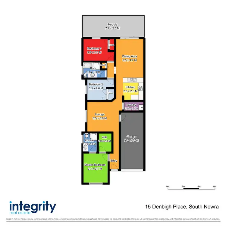 Floorplan of Homely semi-detached listing, 15 Denbigh Place, South Nowra NSW 2541