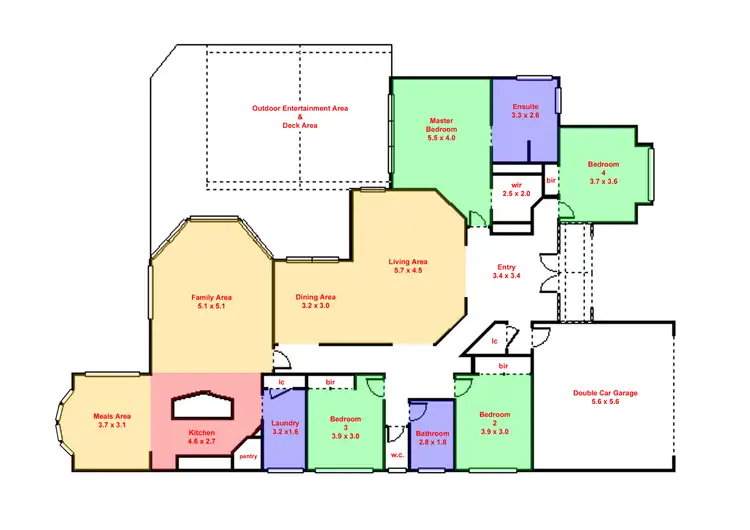 Floorplan of Homely house listing, 36 Waterford Drive, Miners Rest VIC 3352