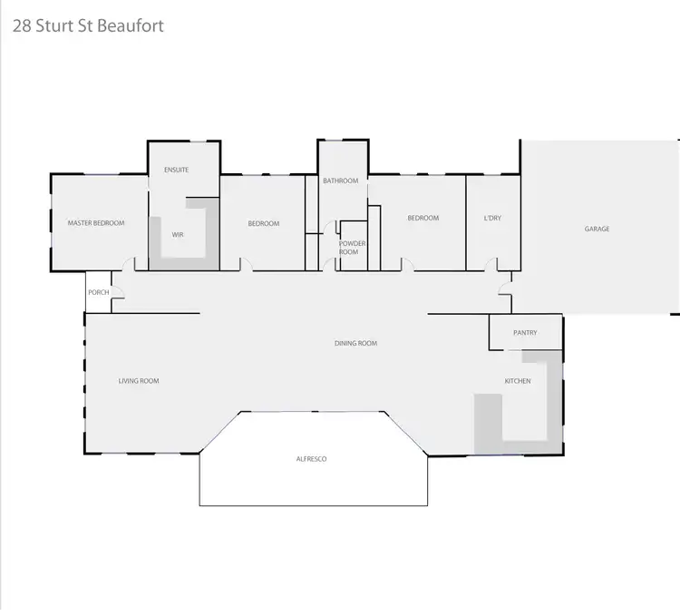 Floorplan of Homely house listing, 28 Sturt Street, Beaufort VIC 3373