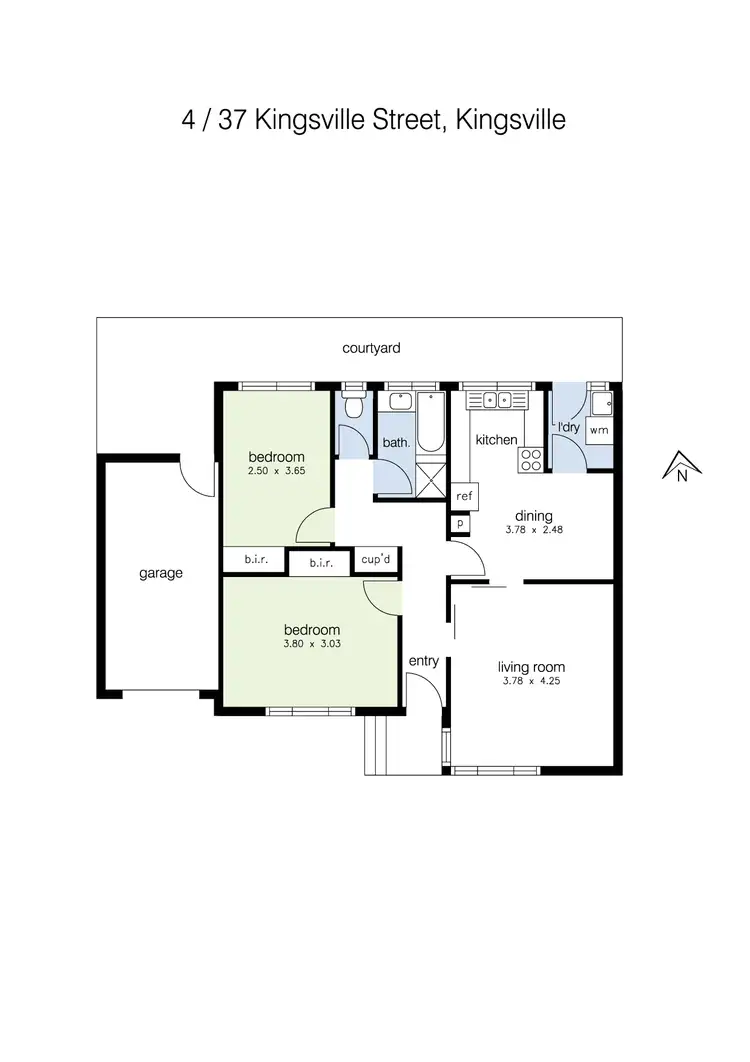 Floorplan of Homely unit listing, 4/37 Kingsville Street, Kingsville VIC 3012