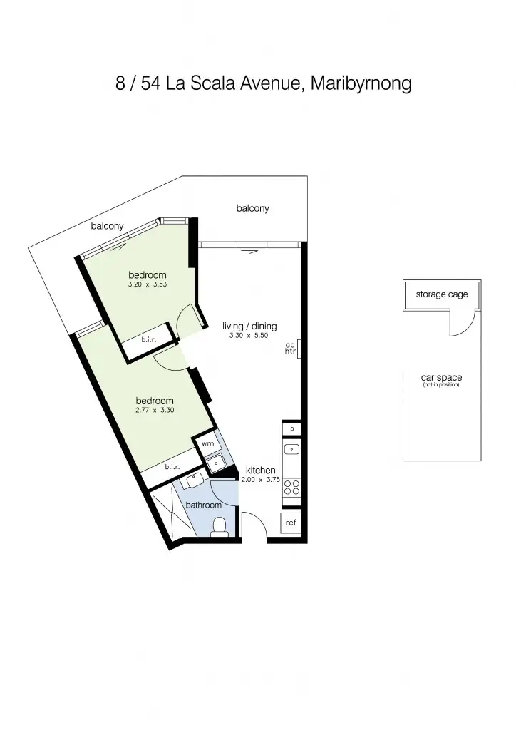 Floorplan of Homely apartment listing, 8/54 La Scala Avenue, Maribyrnong VIC 3032