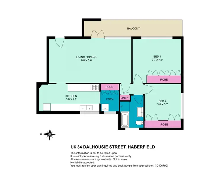 Floorplan of Homely apartment listing, 6/34 Dalhousie Street, Haberfield NSW 2045