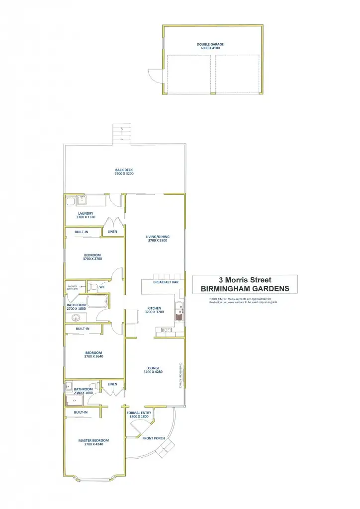 Floorplan of Homely house listing, 3 Morris Street, Birmingham Gardens NSW 2287