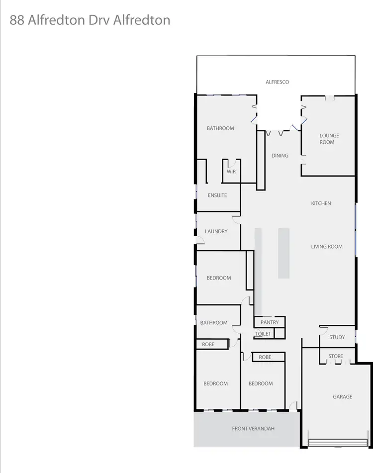 Floorplan of Homely house listing, 88 Alfredton Drive, Alfredton VIC 3350