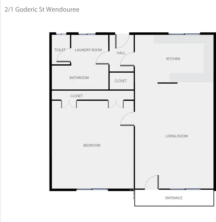 Floorplan of Homely unit listing, 2/1 Goderic Street, Wendouree VIC 3355