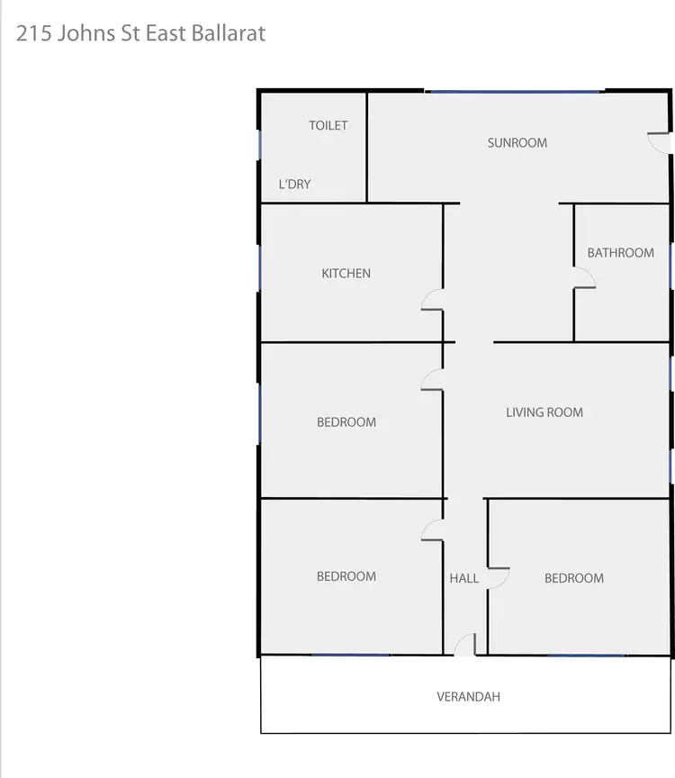 Floorplan of Homely house listing, 215 Johns Street, Ballarat East VIC 3350