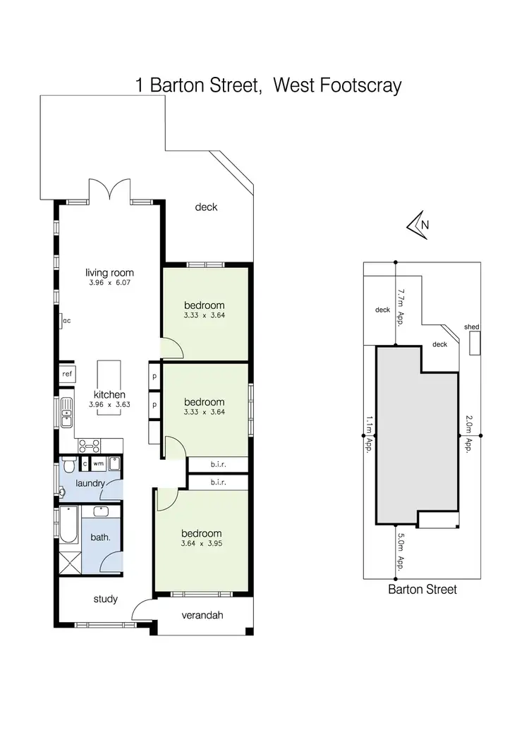 Floorplan of Homely house listing, 1 Barton Street, West Footscray VIC 3012