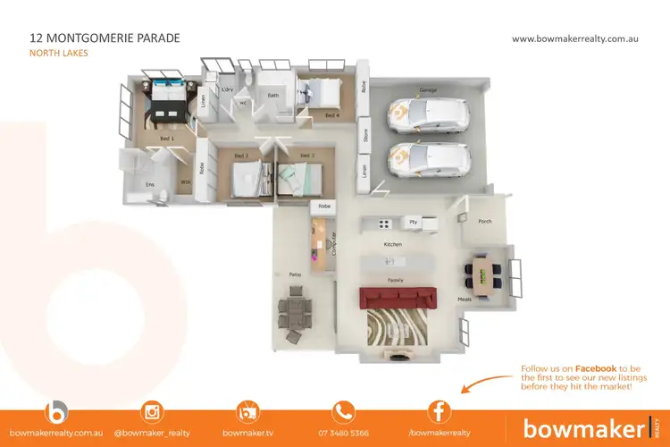 Floorplan of Homely house listing, 12 Montgomerie Parade, North Lakes QLD 4509