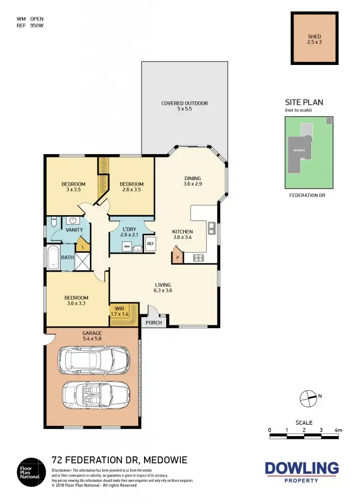 Floorplan of Homely house listing, 72 Federation Drive, Medowie NSW 2318