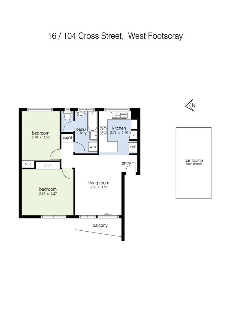 Floorplan of Homely apartment listing, 16/104 Cross Street, West Footscray VIC 3012