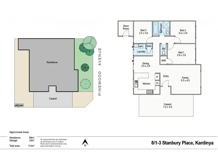 Floorplan of Homely unit listing, 8/1-3 Stanbury Place, Kardinya WA 6163