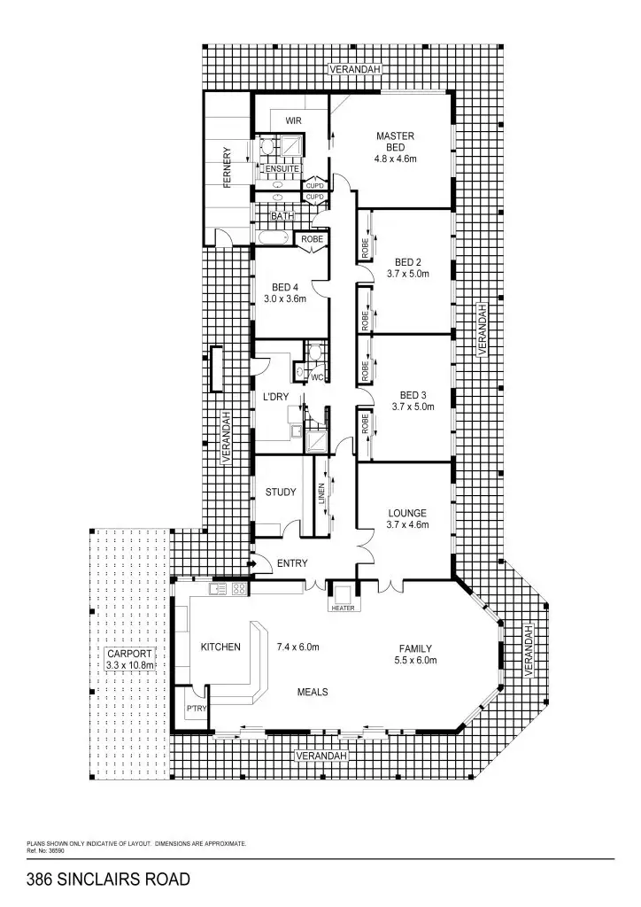 Floorplan of Homely house listing, 386 Sinclairs Road, Strathfieldsaye VIC 3551