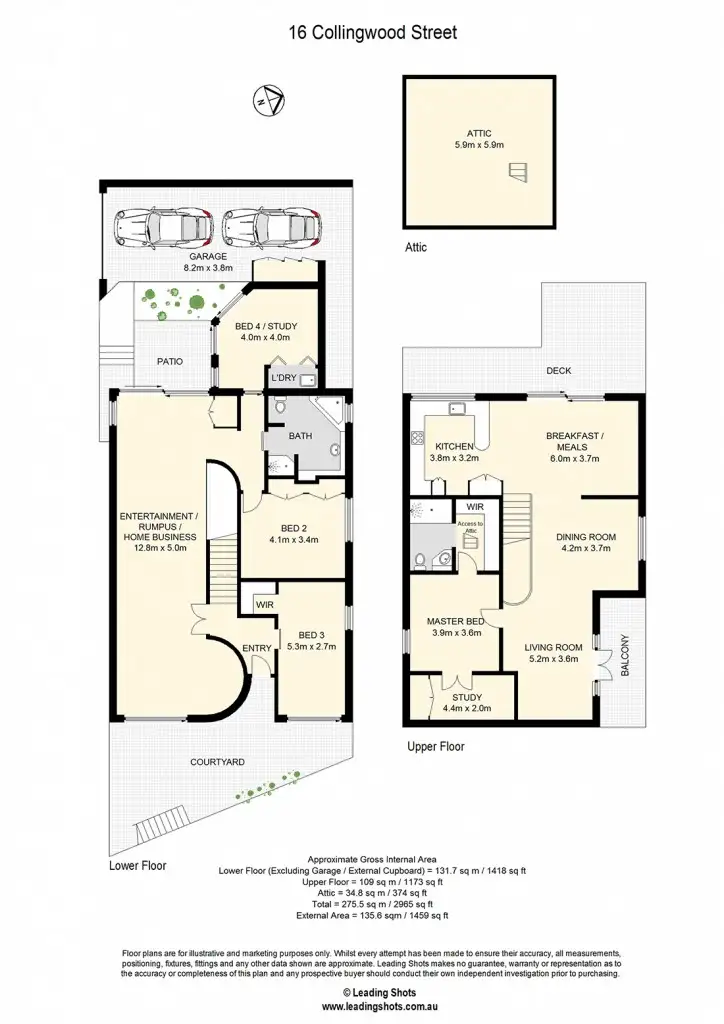 Floorplan of Homely house listing, 16 Collingwood Street, Paddington QLD 4064