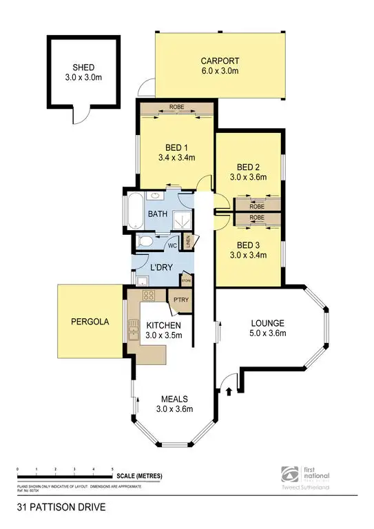 Floorplan of Homely house listing, 31 Pattison Drive, Kangaroo Flat VIC 3555