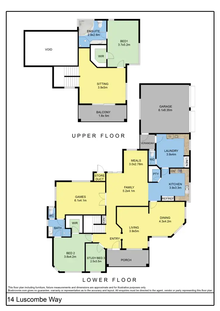 Floorplan of Homely house listing, 14 Luscombe Way, Coogee WA 6166
