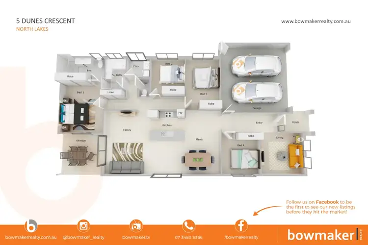 Floorplan of Homely house listing, 5 Dunes Crescent, North Lakes QLD 4509