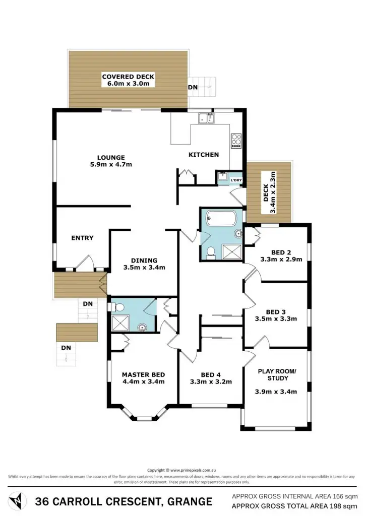 Floorplan of Homely house listing, 36 Carroll Crescent, Grange QLD 4051
