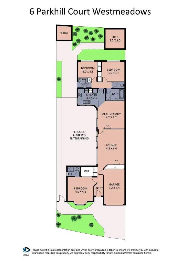 Floorplan of Homely house listing, 6 Parkhill Court, Westmeadows VIC 3049