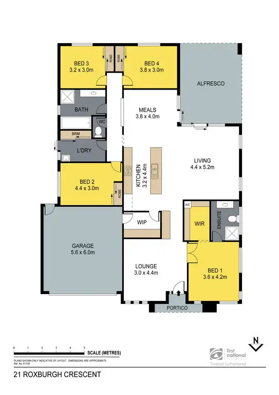 Floorplan of Homely house listing, 21 Roxburgh Crescent, Junortoun VIC 3551