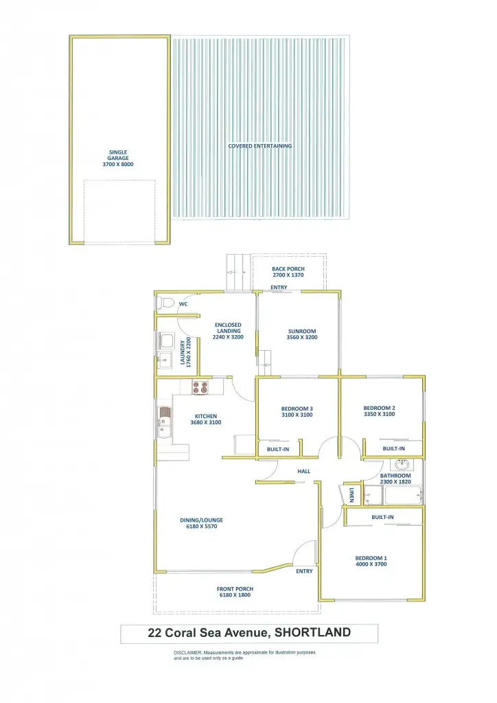 Floorplan of Homely house listing, 22 Coral Sea Avenue, Shortland NSW 2307