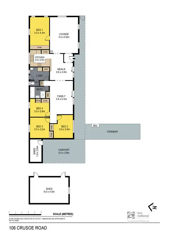Floorplan of Homely house listing, 106 Crusoe Road, Kangaroo Flat VIC 3555
